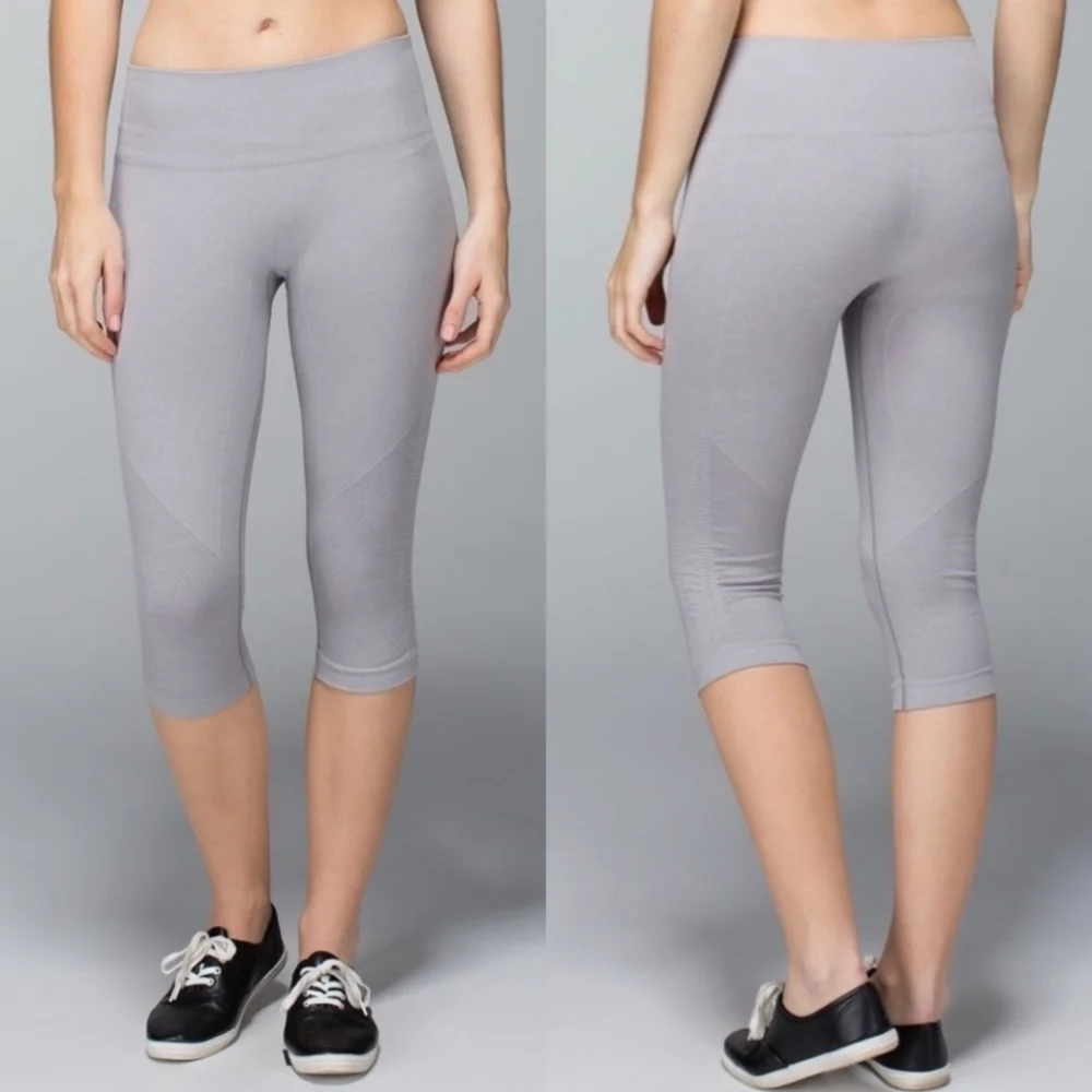 LULULEMON In the Flow crop leggings grey